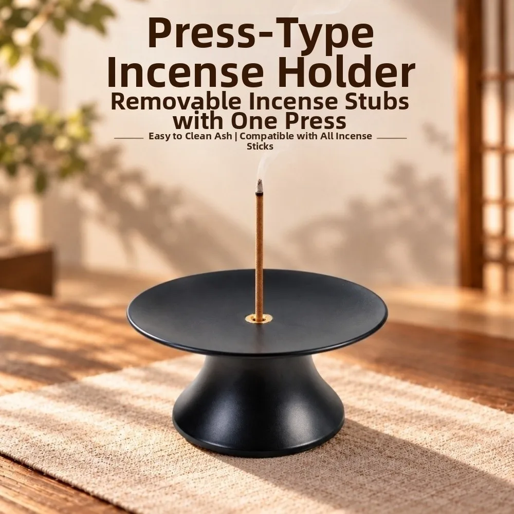 One-Touch Automatic Zen Incense Burner Holder Pressing Can Pop Up Incense Stick Holder Chinese Style Classic