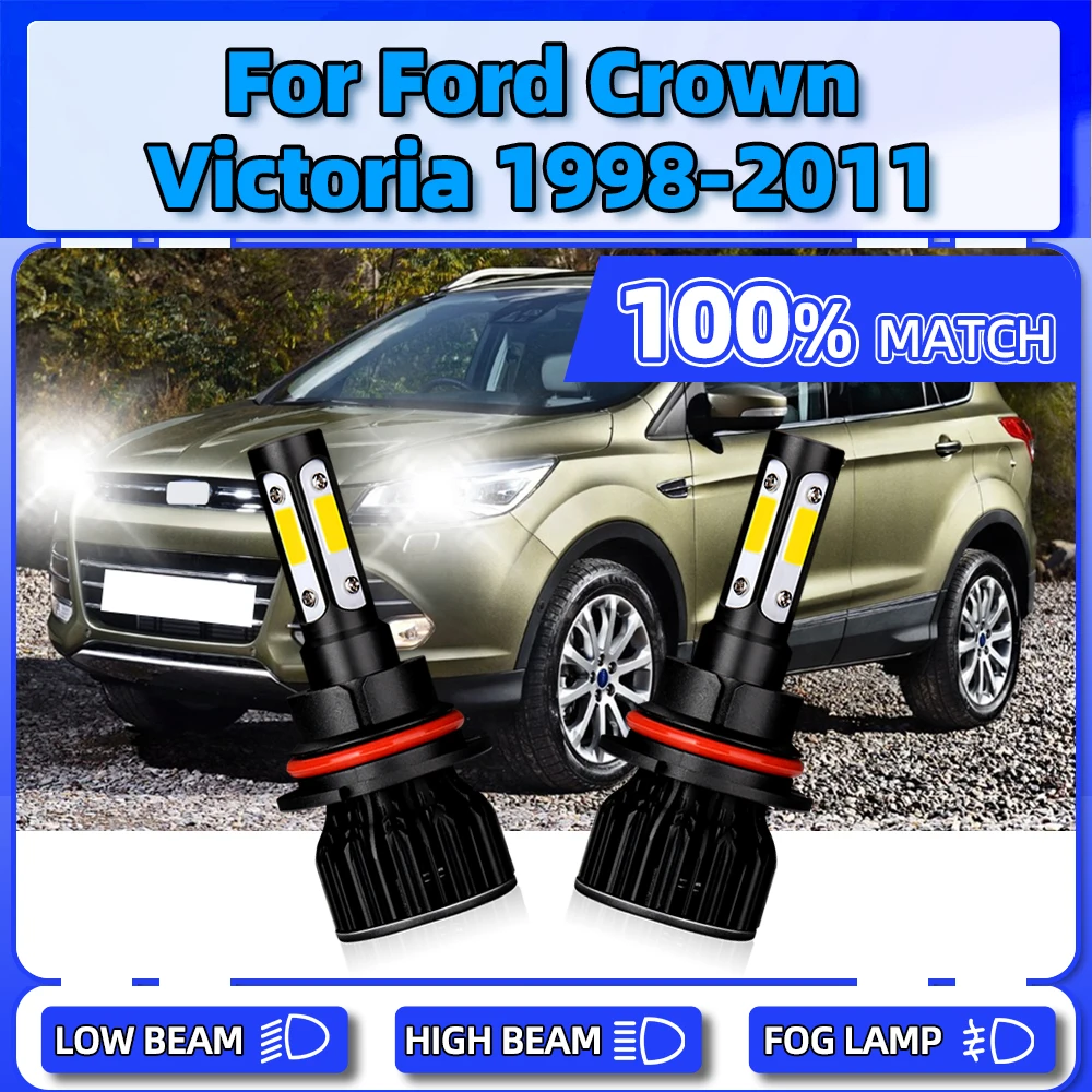 LED Headlight Bulbs 12V Auto Front Lamp 20000LM Car Lights For Ford Crown Victoria 1998-2004 2005 2006 2007 2008 2009 2010 2011