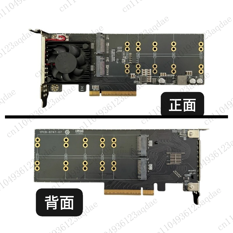 Drive-free, Split-free, Four-disc M.2 Semi-high Plx8747 Expansion Card