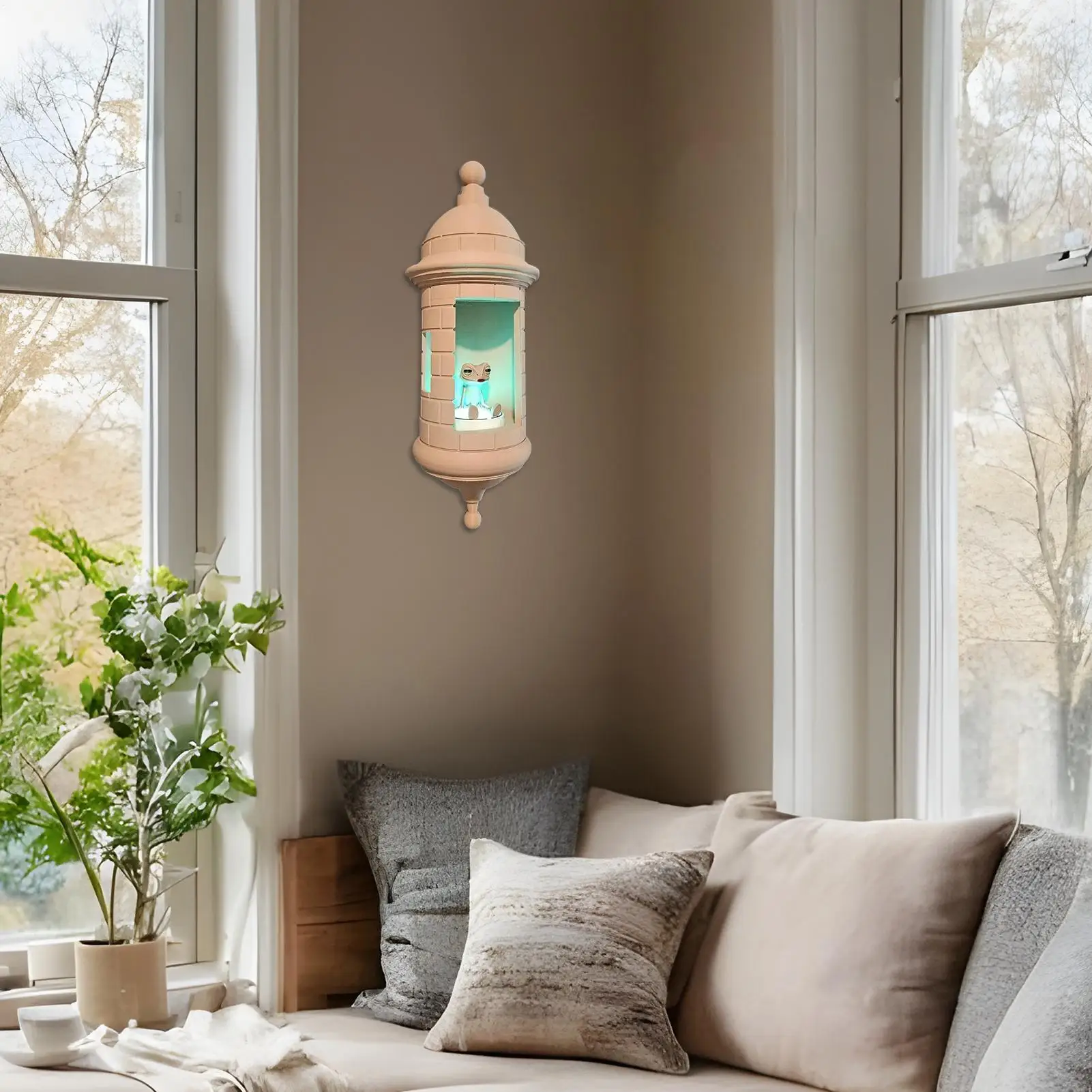 

Bedroom Wall Lamp 3D printed Puerto Rican LED Night Light Home Decor Frog Wall Lamp for Porch Patio Yard Garden Living Room