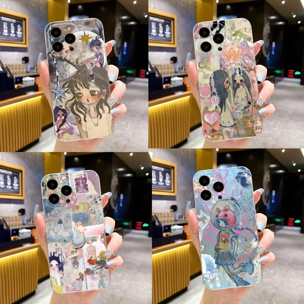 Aya Takano Japanese painter Phone Case For iPhone 15,14,13,12,11 Plus,Pro,Max,XR,XS,X,7,8 Plus,SE,Mini Transparent Soft Cover