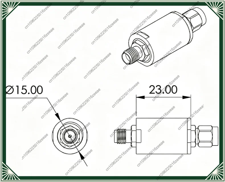 1pc power limiter sma-jk lmit 100mhz-6ghz coaxial power limiter accessories
