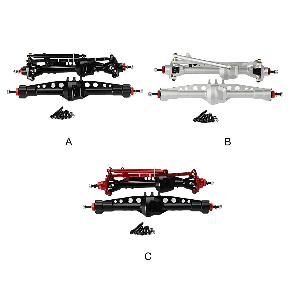 

RCGOFOLLOW Aluminum Alloy Front Rear Axle RC Upgrade Part Rc Front Rear Axle For 1/10 Axial SCX10 RC Car Part Red