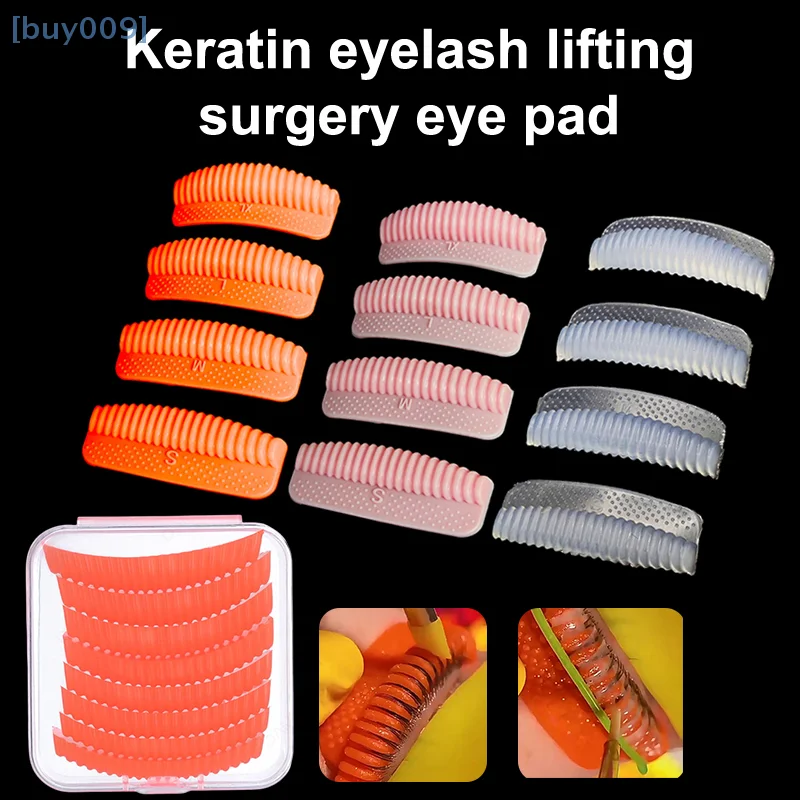 

4Pairs Silicone Eyelash Perming Lamination Pad Reusable Lash Lifting Rods Kit 3D Lashes Extension Curler Applicator Tools