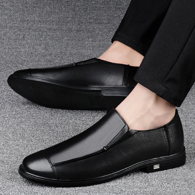 Brand Luxury Genuine Leather Men Loafers Dress Shoes Slip On Male Shoes Casual Shoe Man Party Wedding Driving Moccasins Footwear