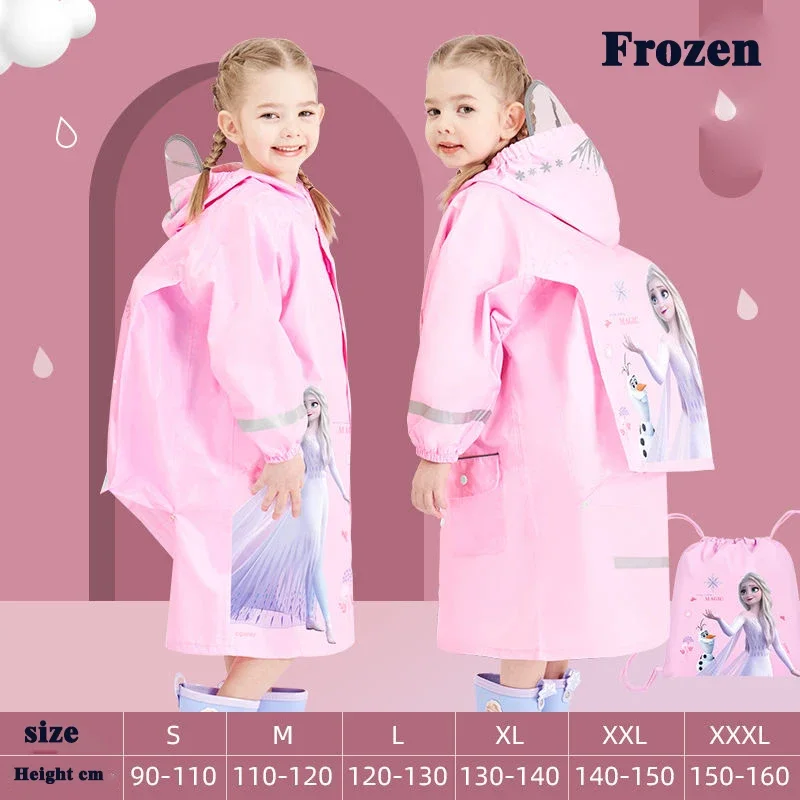 

children's raincoat Aisha girls kindergarten baby kids going to school Oxford cloth waterproof elementary school rain poncho