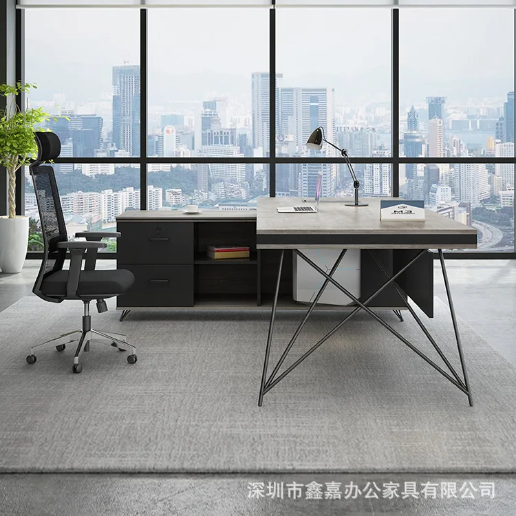 Industrial style boss desk manager desk and chair combination Simple modern supervisor desk
