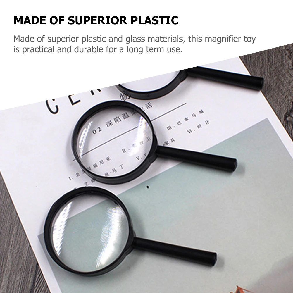 

18pcs Glass Handheld Kids Toddler Reading Tool Explore Toddler Magnifier Portable Kids Magnifier Durable Lightweight