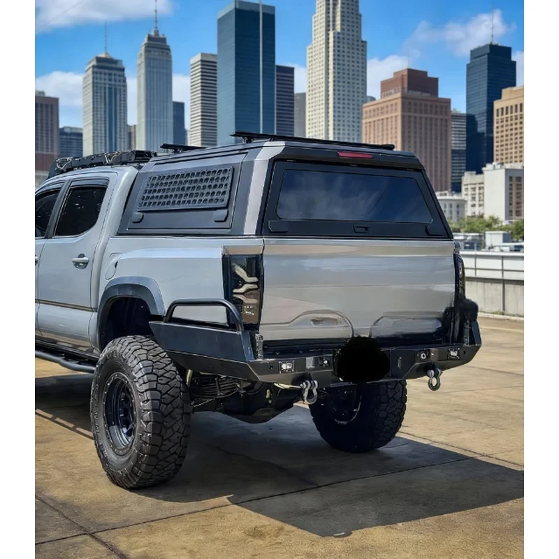 Double Row Folding Steel High Tonneau Pickup Truck Bed Cover Accessories