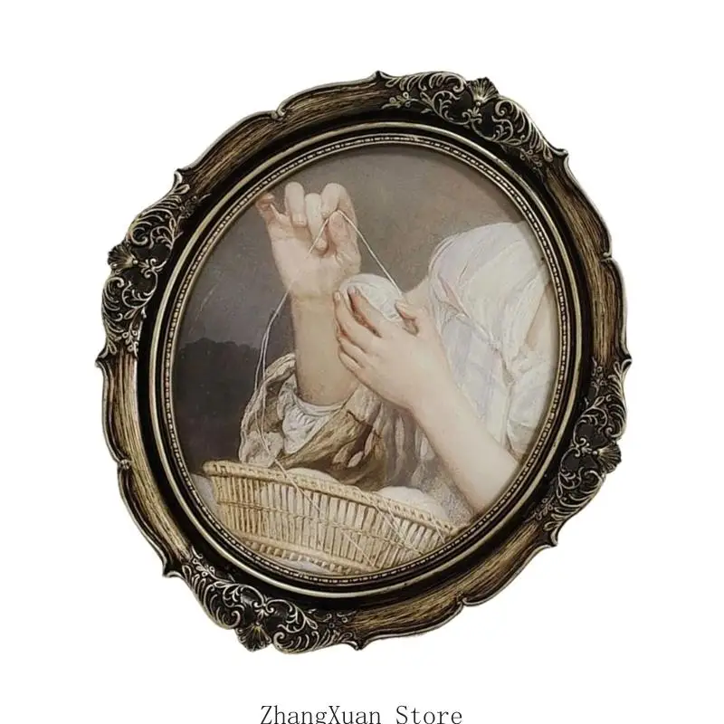 Handcrafted Distress Resin Wall Art Frame with Easy Installation for Photo 3XUF