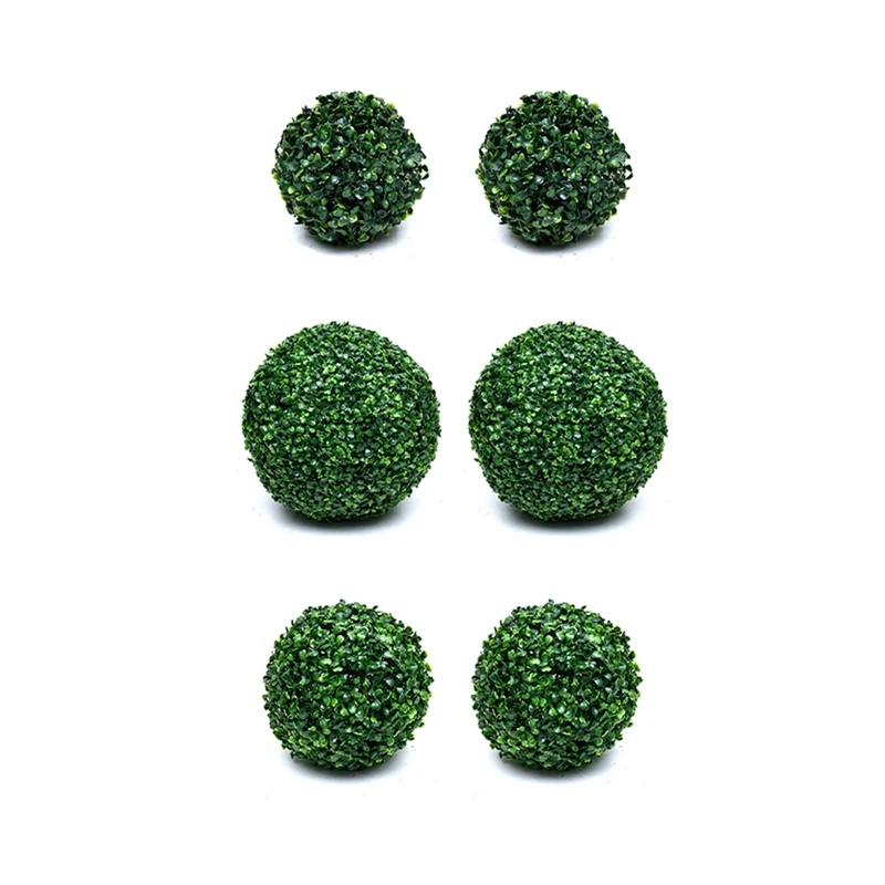 

2 Pcs Artificial Plant Topiary Ball Garden Spheres Topiary Plant Outdoor Indoor Decoration For Backyard Decor