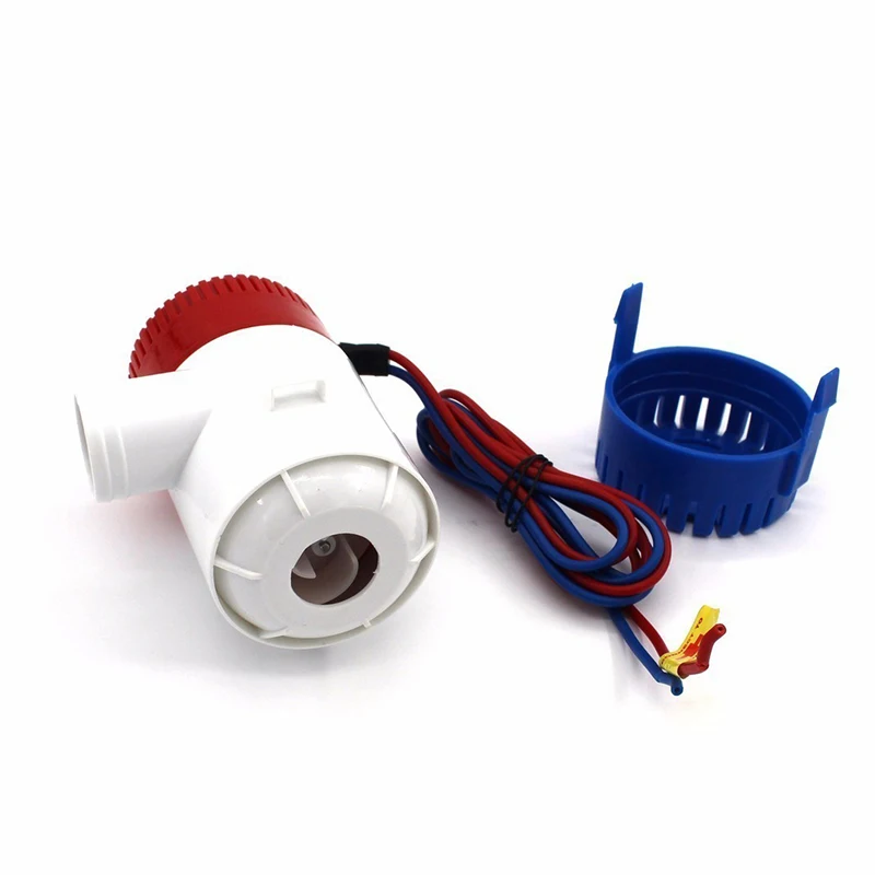 Pompa Lambung Kapal DC 12V/24V 350-1100GPH Pompa Air Elektrik untuk Kapal Amfibi Motor Rumah Perahu Rumah Aksesoris Pompa Air Marin
