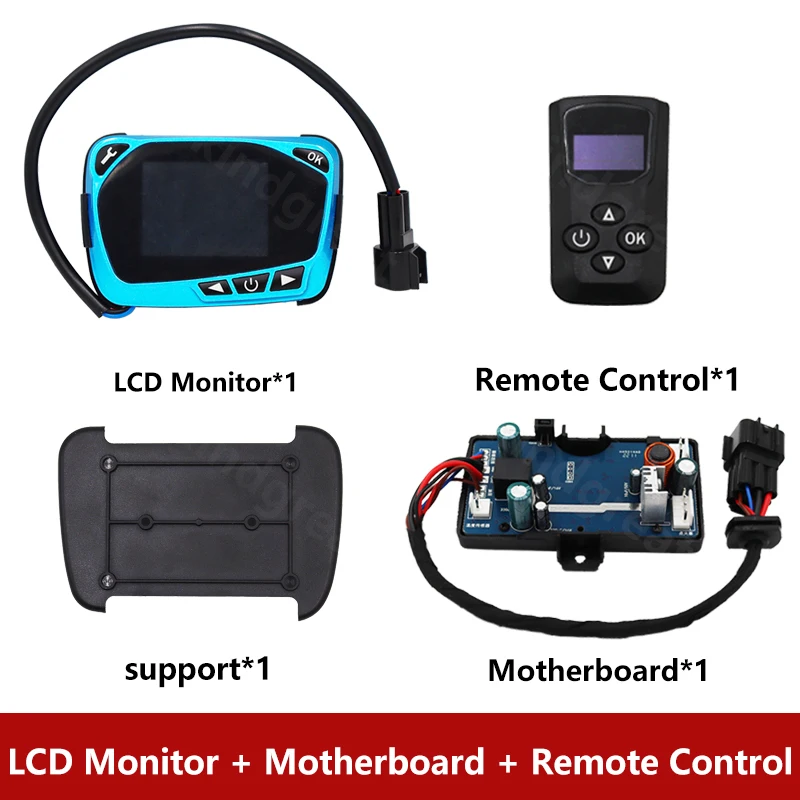 For Chinese 5kw 8kw 12v 24v All in One Machine Motherboard + LCD Switch + Remote Controller For Truck Cabin Parking Heaters