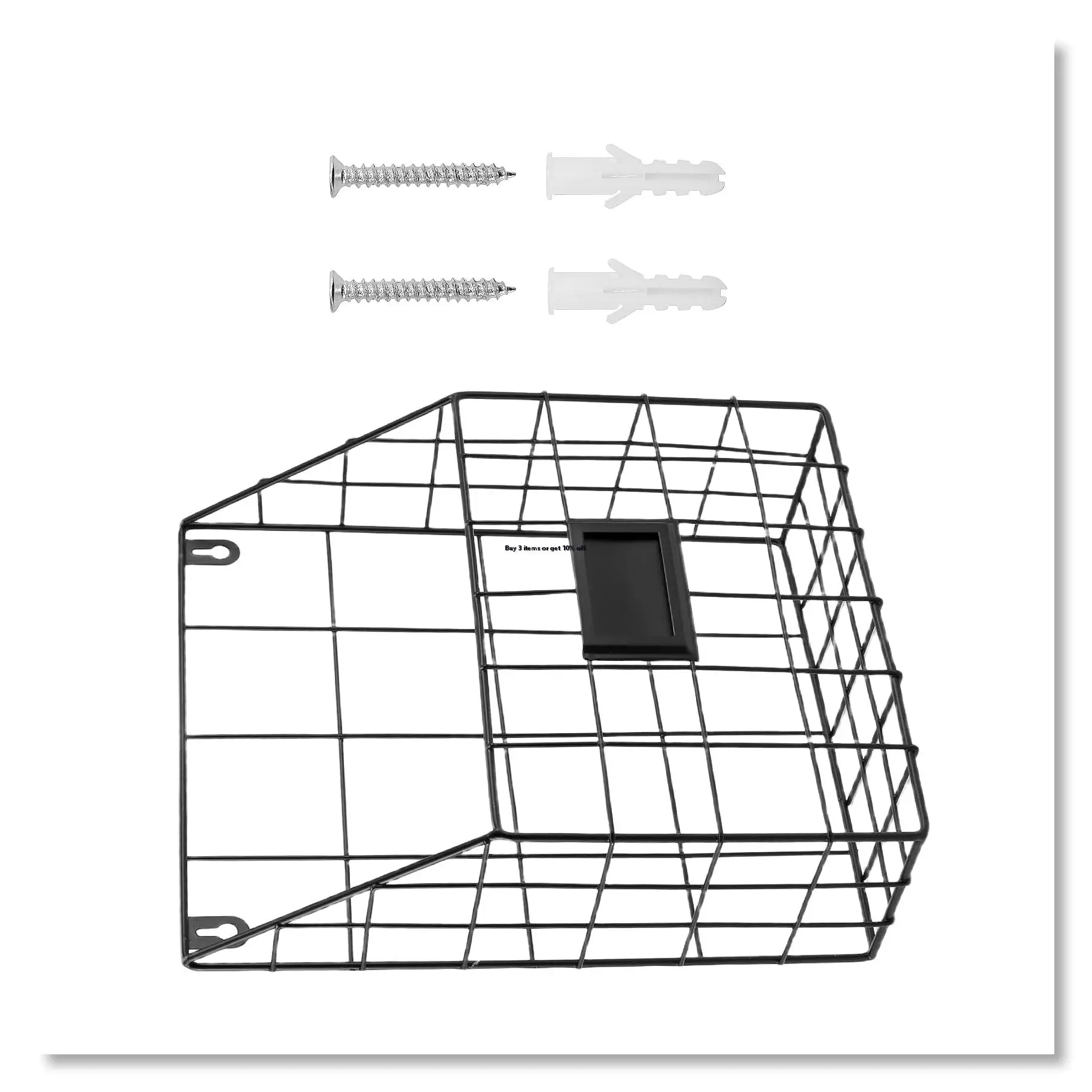 ✱Wire Mail Basket - Wall Mounted Hanging Folder/Document Organizer - Economic & Easy to Install Tray for Home Office & More
