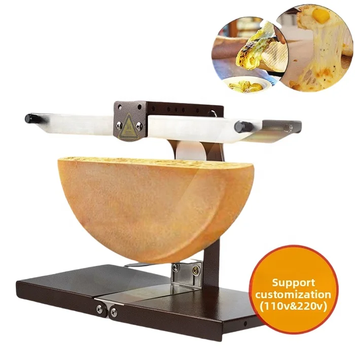 Stainless Steel Wheel Material Cheese Semicircle Heater Portable Home Raclette Melter Oven Grill Food Snack Motor Core 1000W