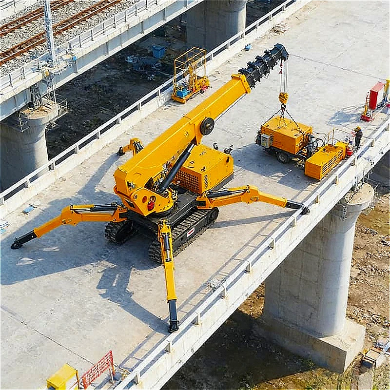 Adjustable Spider Crane Small Crawler Telescopic Lift for Multi Angle Building Installation 5Ton Customized High Efficiency