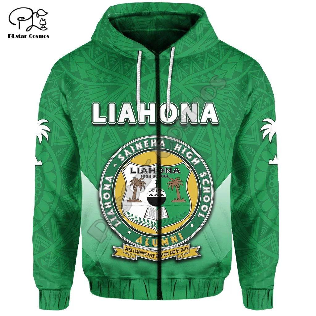 Polynesian Tonga Liahona Hight School Tattoo Tribal Retro Men/Women 3DPrint Harajuku Streetwear Pullover Casual Funny Hoodies 6A