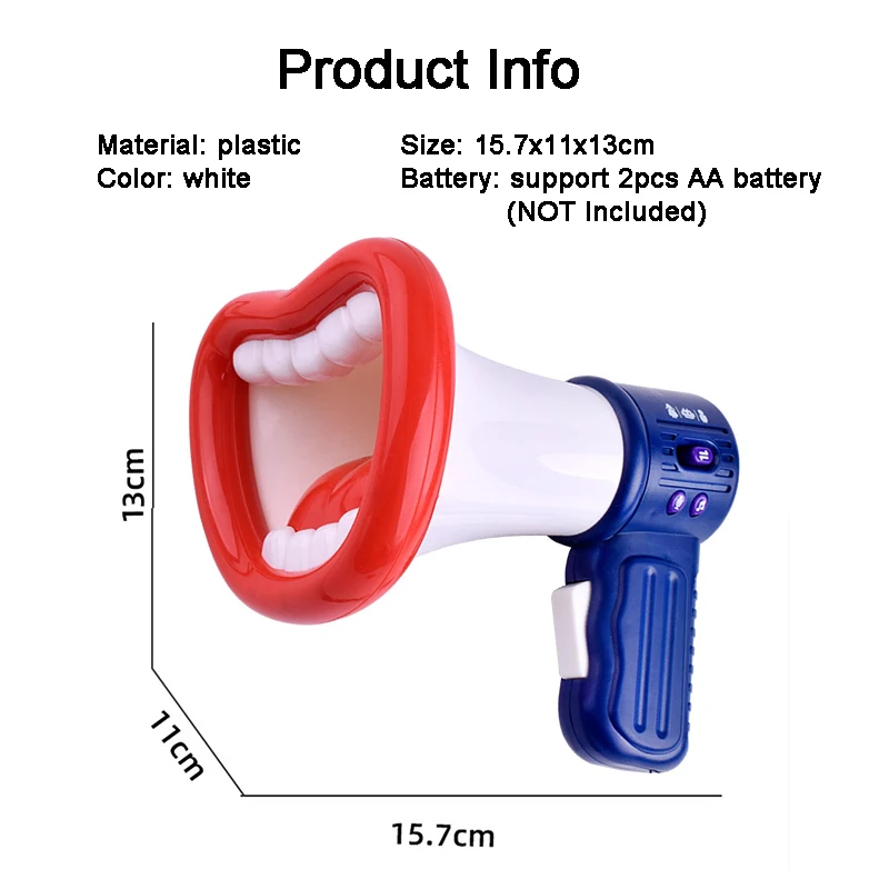 Cambia voce per bambini Bocca grande Altoparlante per bambini Microfono portatile Giocattoli vocali Cambia voce per bambini Nuovo divertente giocattolo di registrazione con megafono