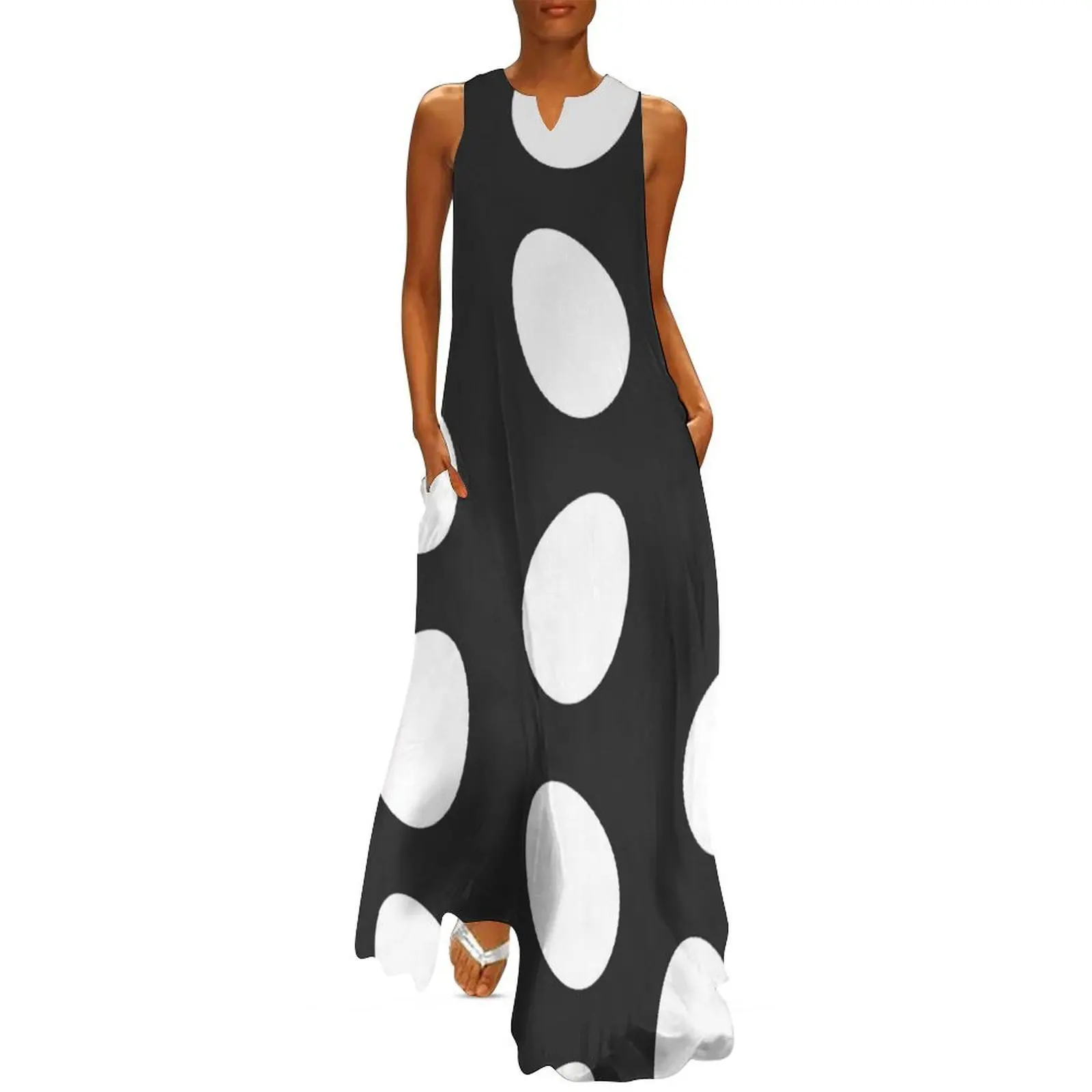 

Black and white abstract dotted eggs pattern Long Dress dress ladies dresses for special occasions Dress