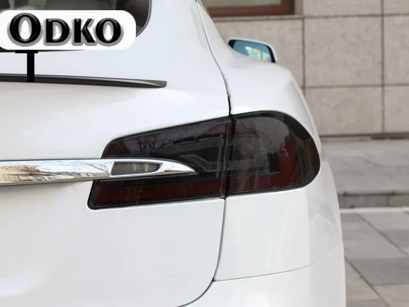 

Rear Headlamp Car Styling Sticker For Tesla Model 3/S/Y Headlamps TPU Smoked Black taillight Protector Film accessories