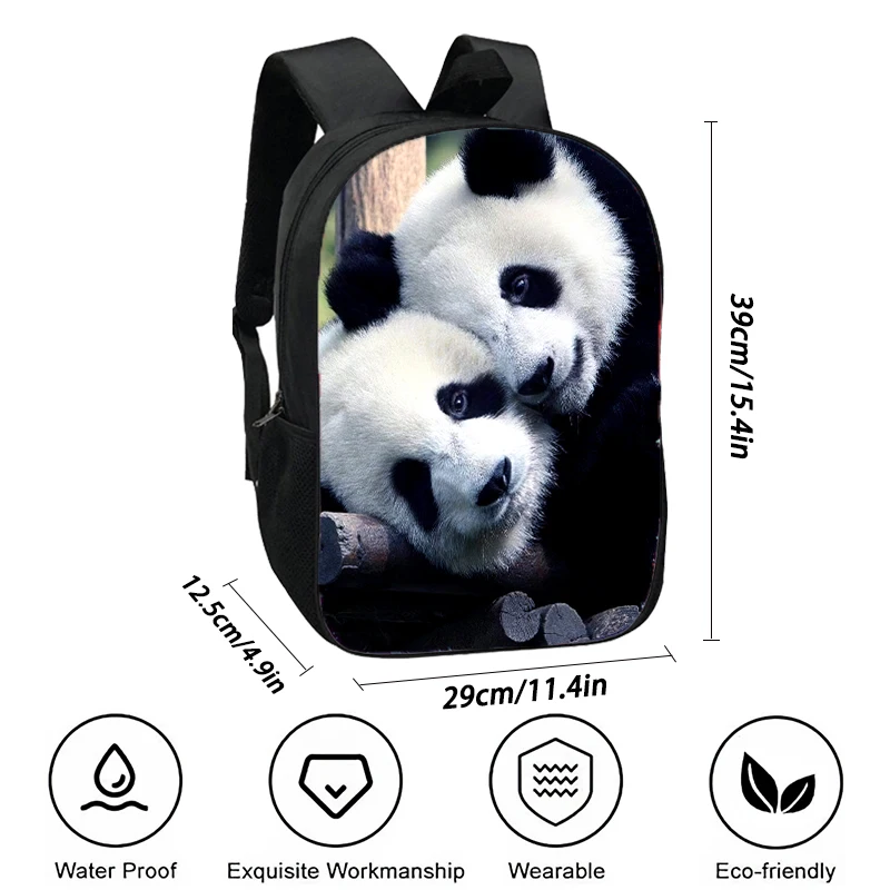 Mochila escolar de Panda chino 3D para niños y niñas, mochilas escolares de dibujos animados, mochilas escolares con estampado de animales