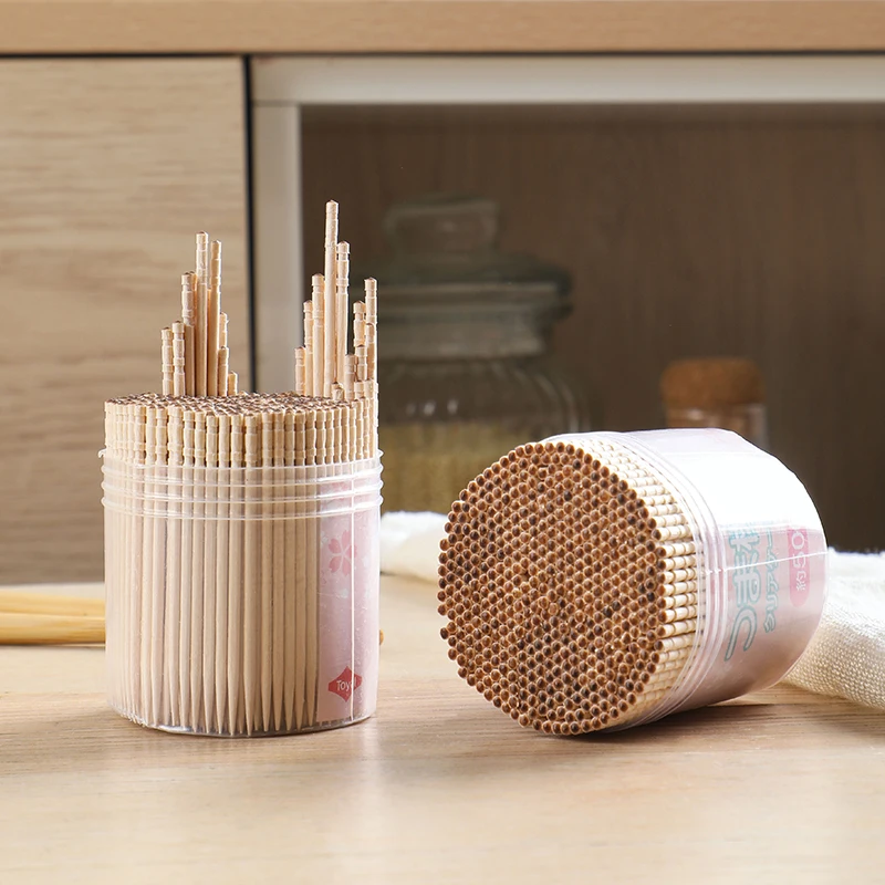 500 Tooth Stick Wood Picks Fruit Toothpicks Disposable Toothpicks Single Head Fine Wood Household Tooth Pick Wooden Tooth Pick