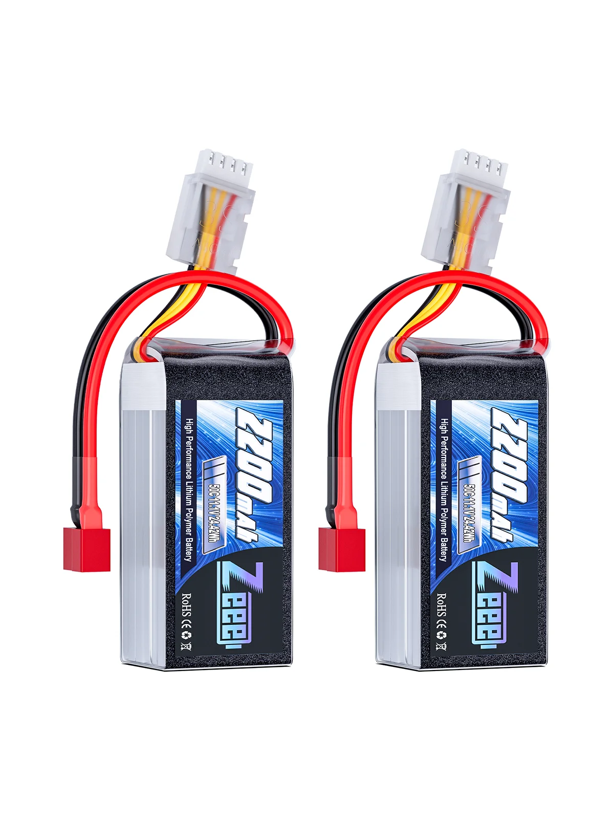 2 stücke Zeee 3S 2200 mAh Shorty Lipo Batterie 11,1 V 50C mit T/XT60 Stecker für RC Auto Lkw Drone Flugzeug FPV RC Hobby Modelle Teile