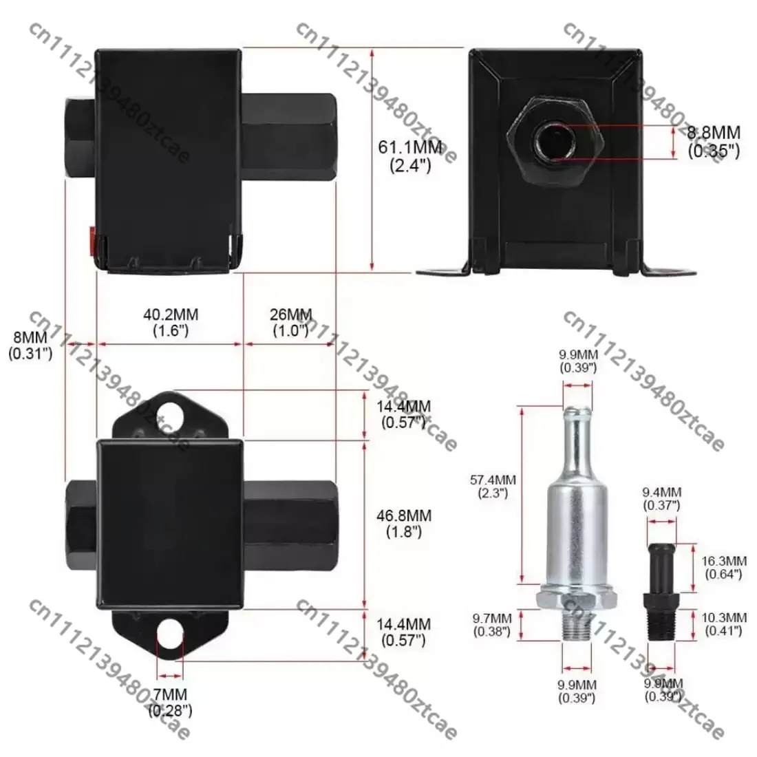 Vehicle External Fuel Supply Pump Assembly Durable Parts For Modified Equipment Fuel Pipeline Overhaul