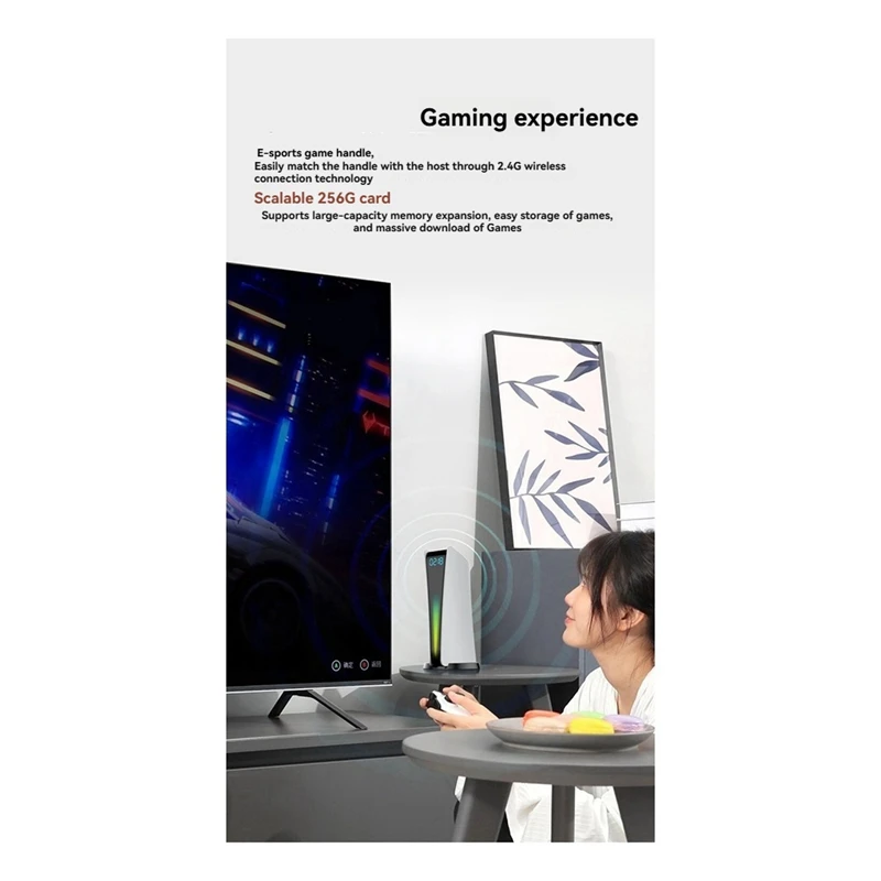 A04R Wireless Gaming Controller Kit 2 Players Handheld Game Console TV Game Controller for PSP 10 Emulators 64G+10000 Games