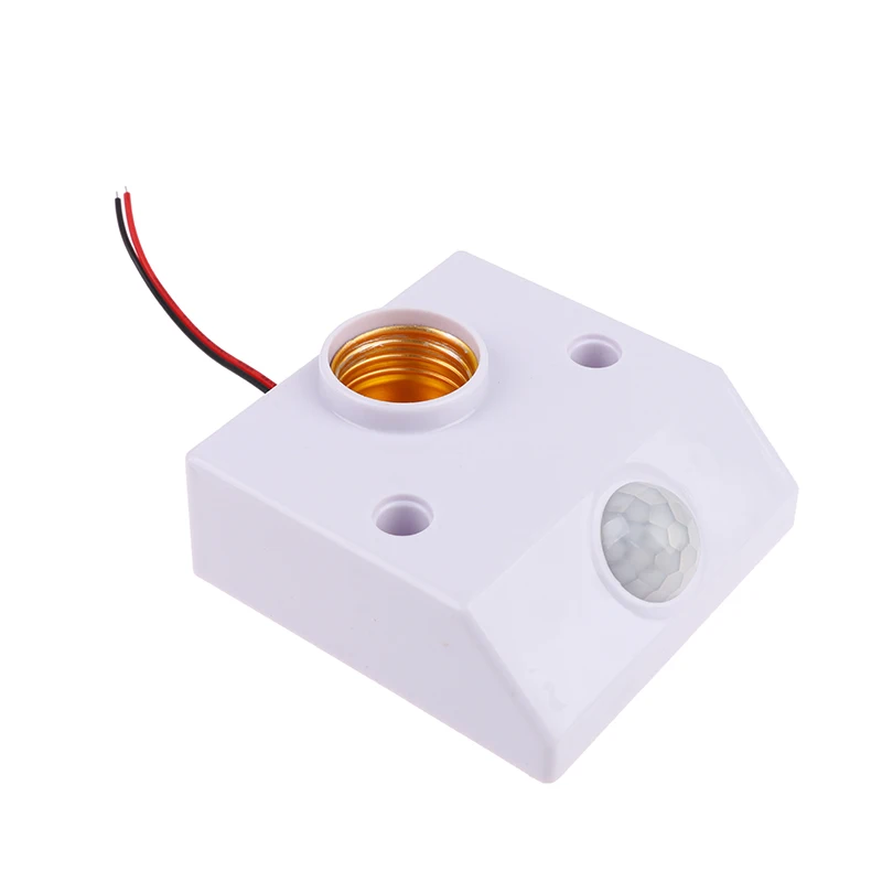 LED E27 Lamp Holder Screw Cap Socket With PIR Motion Sensor Switch E27 Edison Light Bulb Socket AC 90V-265V