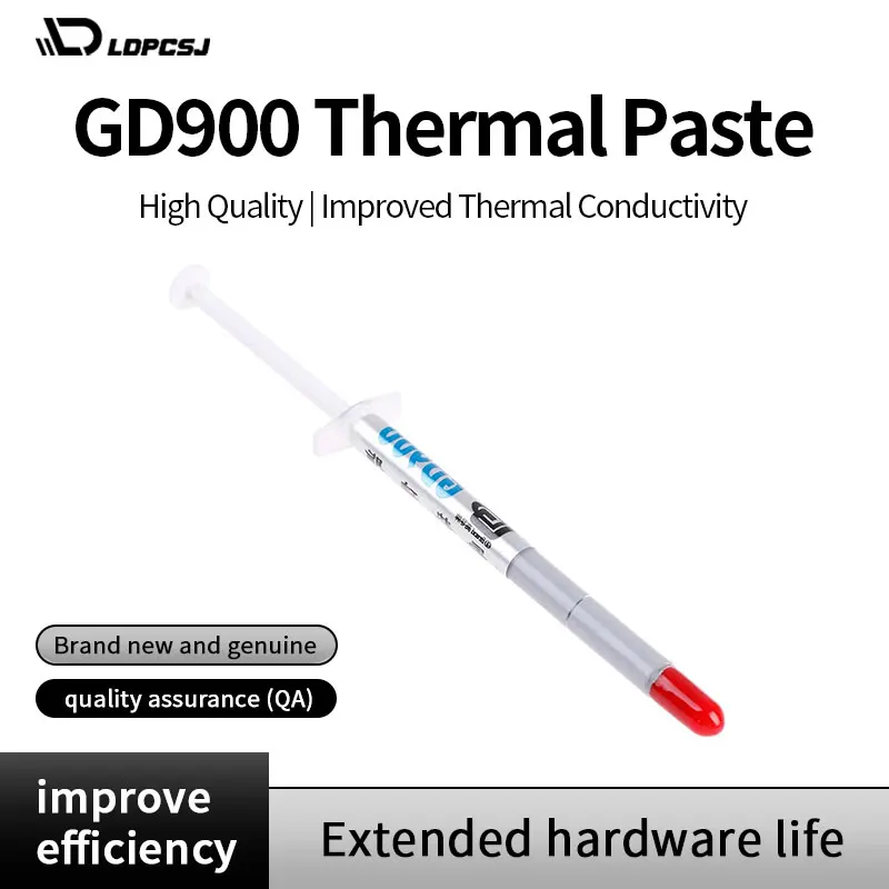 

LPDCSJ GD900 Термопроводящая паста, смазка 7 г/15 г/30 г, силиконовая штукатурка, радиатор, высокопроизводительный кулер для процессора, графического процессора