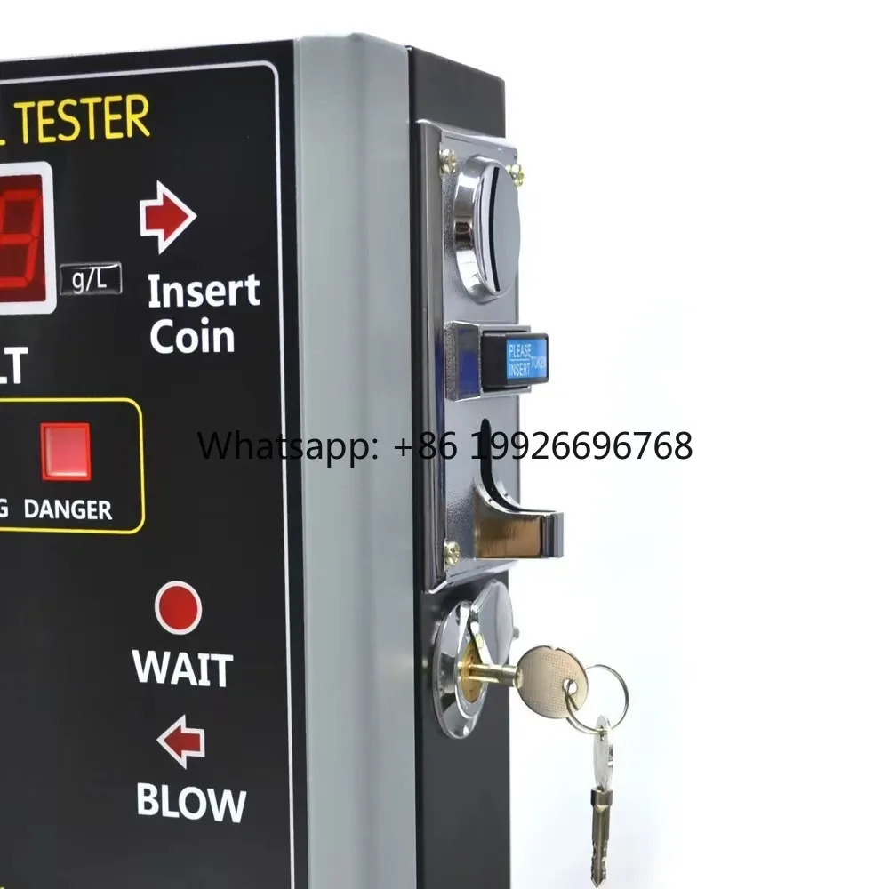 

Digital Coin-operated Alcohol Tester with Fuel Cell Sensor 7-inch Display Screen Easy Use High-quality Indoor & Outdoor Use