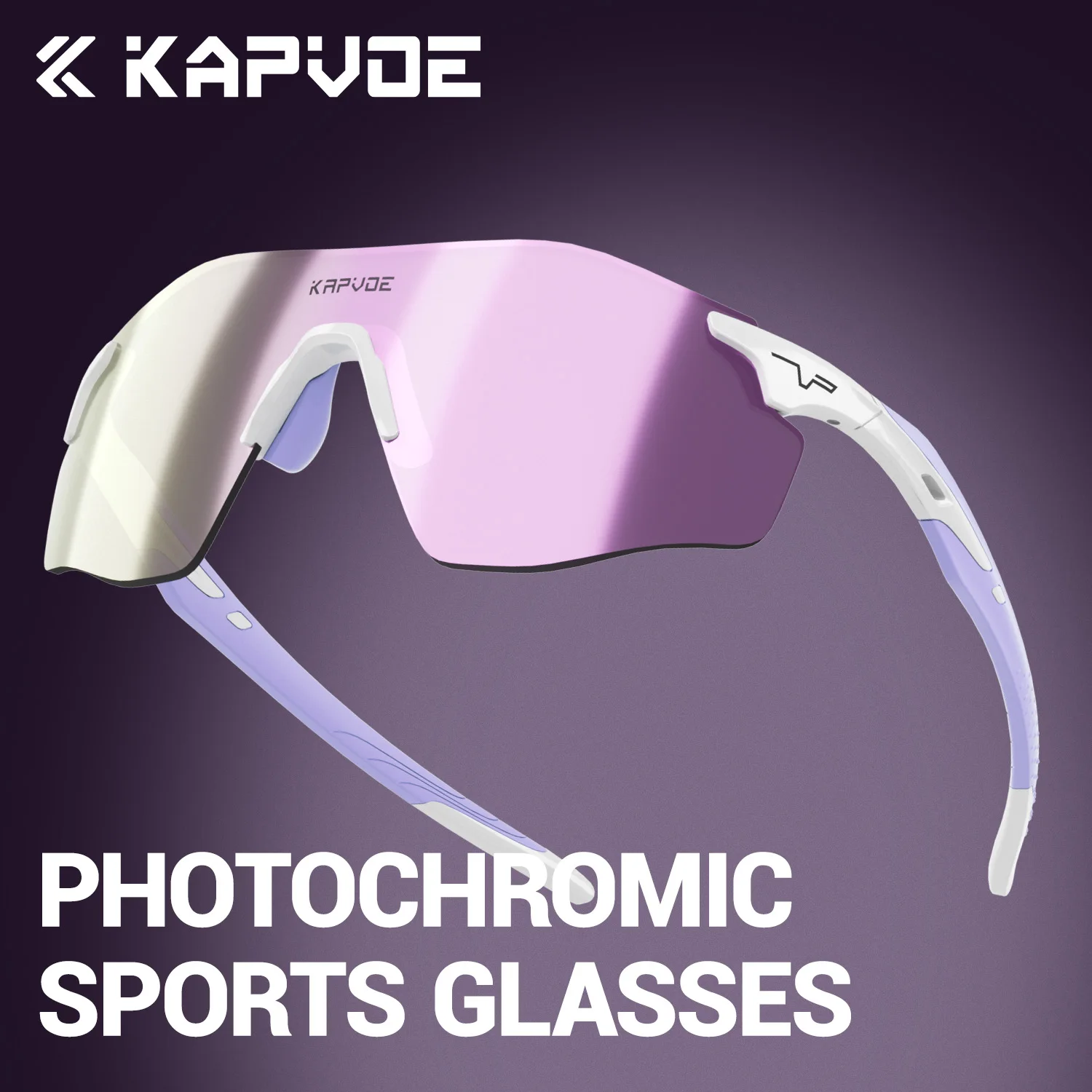 Kapvoe New Photochromic Bicycle Sports Glasses Men Women Outdoor Road Marathon MTB Sunglasses UV400 Cycling Running Goggles