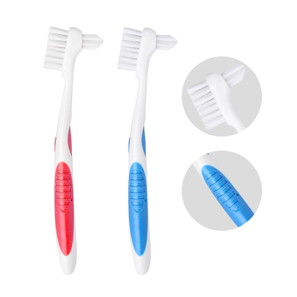 2017 Y-Kelin Denture Brush False Tooth  Soft Bristles  Teeth BrushDual Heads Antibacterial with Free Gift