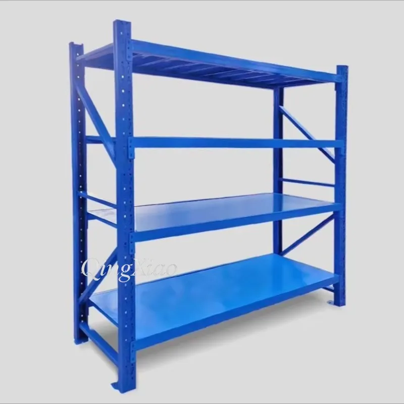Sturdy Heavy Duty Steel Rack Practical Warehouse Shelf Factory Goods Storing Retail Inventory Arrangement Workshop Parts Keeping