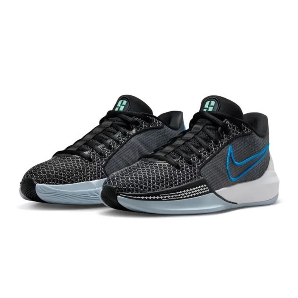 

Nike Sabrina 1 “Bonded” Round Toe Lace-Up Low-Top Basketball Shoes Women's Black/Grey/Blue FQ3389-001