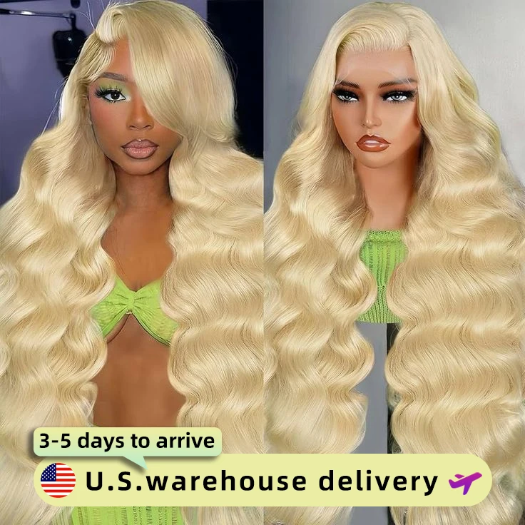 

613 Blonde Body Wave Human Hair Wigs 13x6 HD Lace Frontal Human Hair Wig 40Inch Brazilian Remy Pre Plucked Closure Wig For Women
