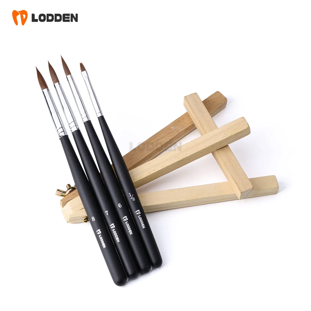 4pcs Dental Resin Brush Porcelain Pen Dental Shaping Silicone Adhesive Composite Porcelain Teeth Dentist Tools Dental Lab Tool