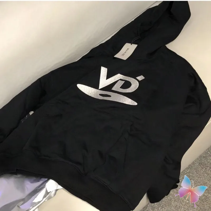 Winter Black Vujade Hoodies Hiphop Street VD Letter Embroidery Logo Hooded Terry Sweater Men Women Sweatshirts