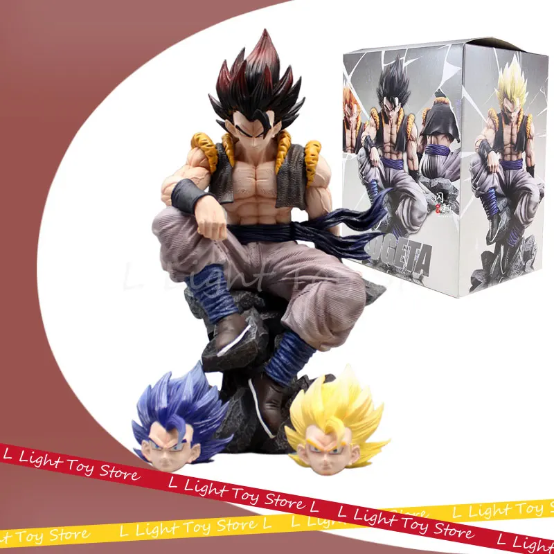 

22 см Dragon Ball Аниме Фигурка Gogeta Фигурка 3 Головы Supersaiyan Goku Vegeta Статуя Коллекция Dbz Декор Модель Игрушки Подарок