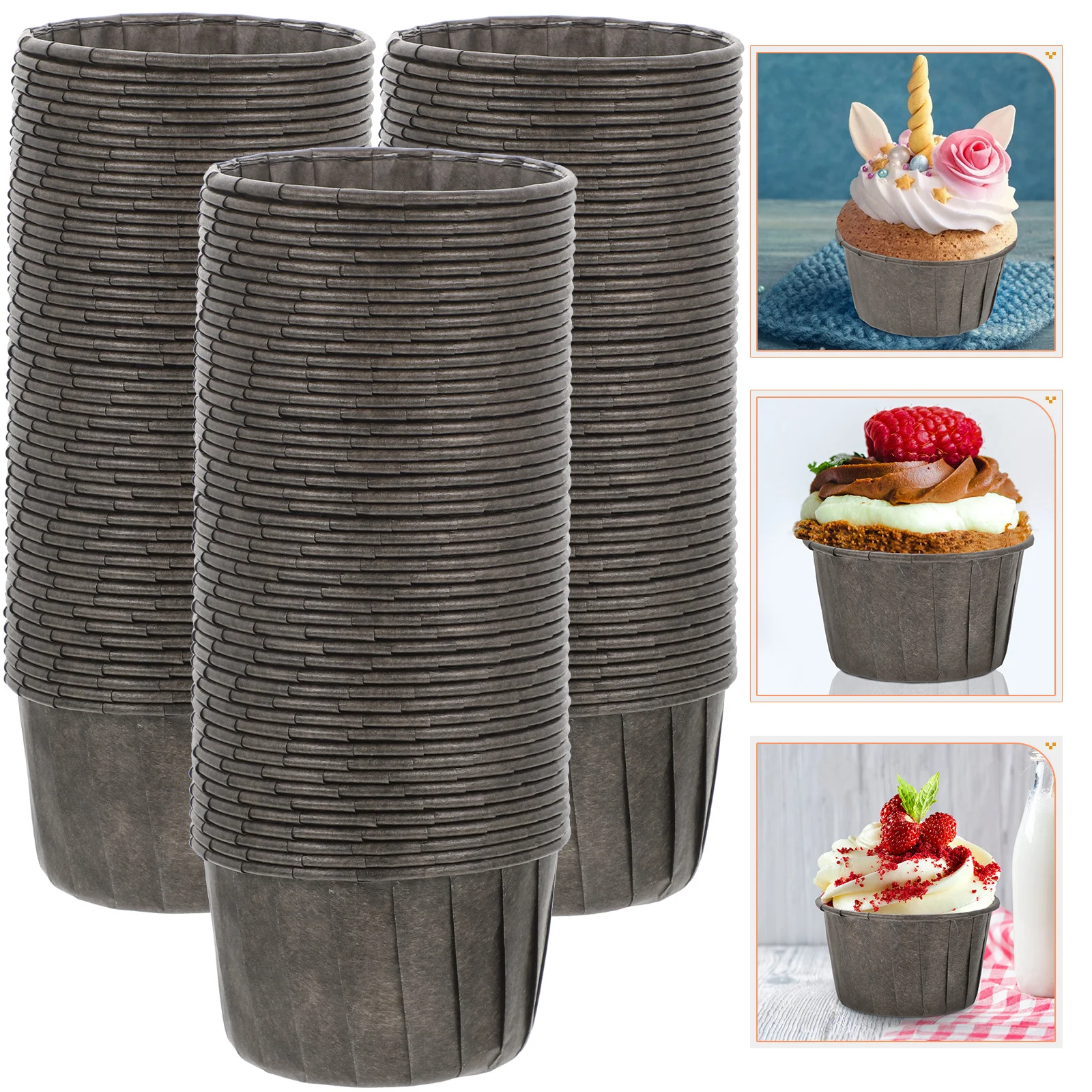 

150Pcs Muffin Cups Cupcake Liners Baking Paper Cases Non-Stick Heat Resistant for Birthday Wedding Party Dessert Treats