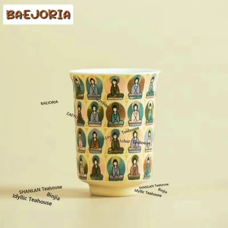 85ml Dunhuang Thousand Buddha Teacup Boutique Tea Bowl Mug Tea-tasting Personal Cup Chazhan Master Cups Teaware Craft