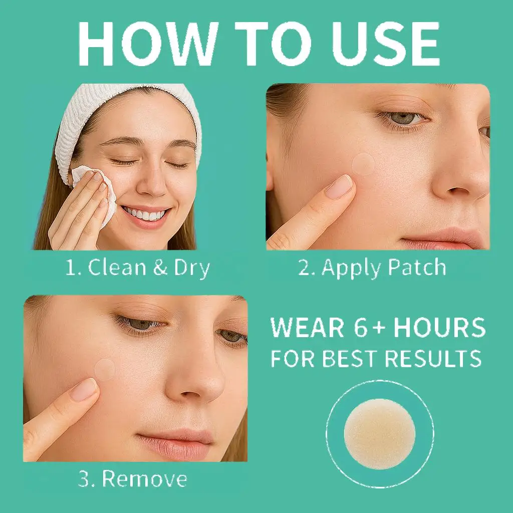 443 قطعة من رقعة حب الشباب الجلية المائية - يزيل حب الشباب في الوجه، ويهدئ ويشفى البشرة، وأحجام متعددة من رقع حب الشباب كبيرة الحجم