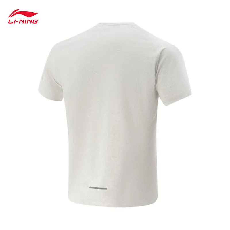 LI-NING المهنية تشغيل سلسلة الرجال عاكس LN BACTERIA برهان و LN جاف كول تي شيرتات قصيرة الاكمام ATSV373 #3