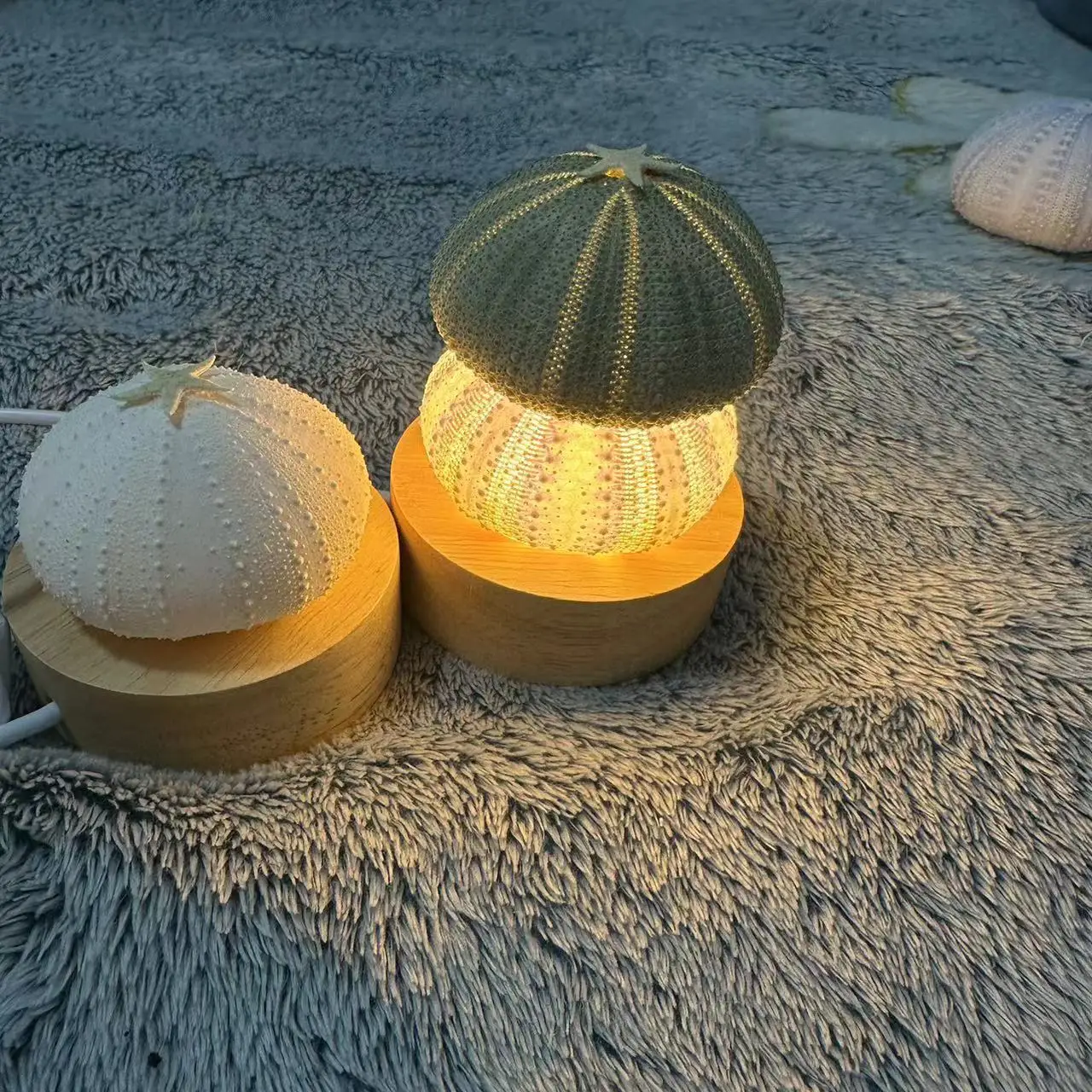 

Высокоэстетическая лампа для спальни, море, ежечин, тыква, грибная лампа, сувенир ручной работы, подарок, настольная лампа, гостиная, прикроватный декор, теплый