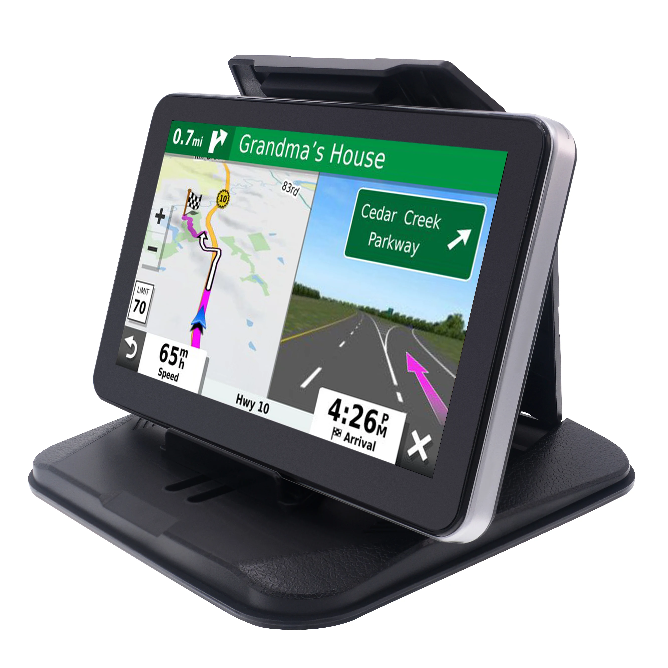 iSaddle Dashboard GPS Mount Holder - Phone Tablet PC Navigation for Garmin Nuvi Tomtom iPhone iPad Android 4.3