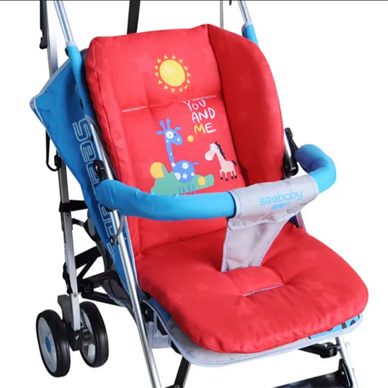 

New Children's Trolley Seat Cushion Four Seasons Universal Cotton Baby Dining Chair Cushion Cartoon Stroller Cotton Cushion
