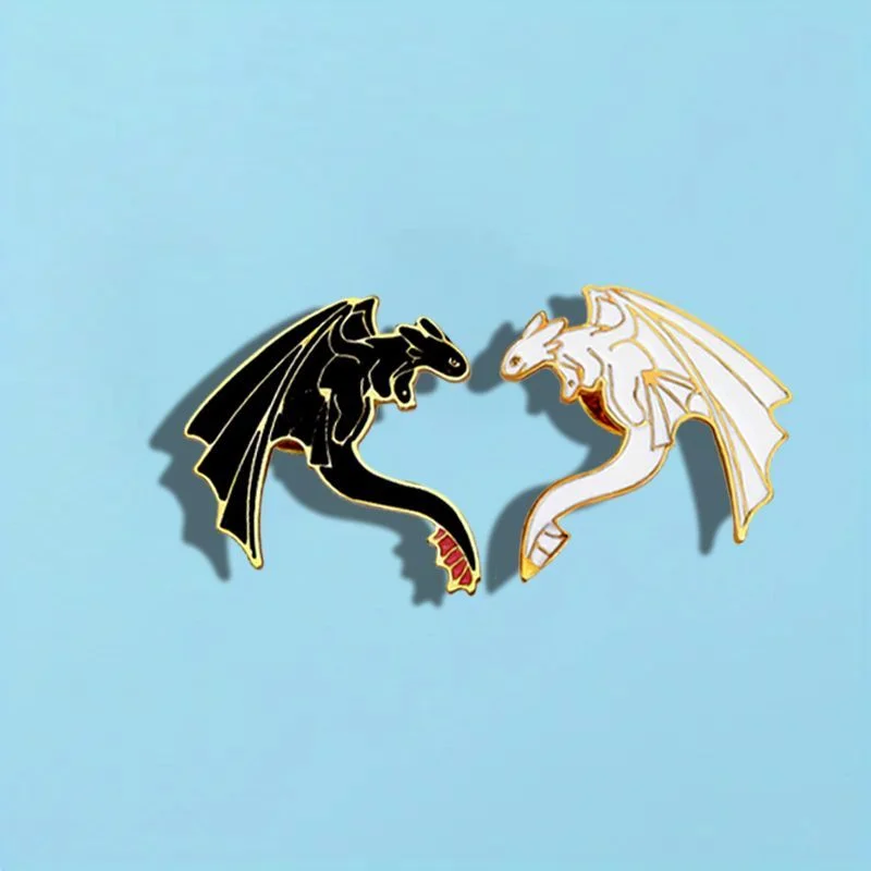 Dragon Taming Master Anime Niedliche Zahnlos-Halskette, Ohrstecker, Ring, Brosche, Nischen-Accessoires für Paare, Geschenke für Sie und Ihn – Detail 9
