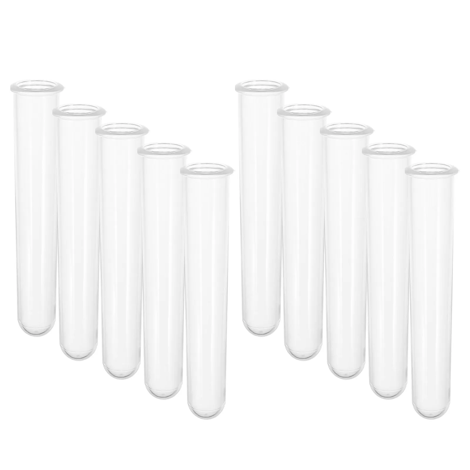 

10Pcs Acrylic Test Tubes Clear Transparent Tubes for Laboratory Scientific Experiments Plant Propagation Candy Storage Party