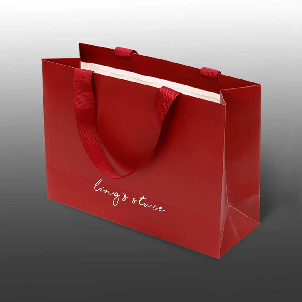 

50 шт., сумка с бумажной ручкой для ювелирных изделий с логотипом, красочные сумки-тоут, косметическая одежда для макияжа, платья, упаковка для покупок, органайзер, сумка